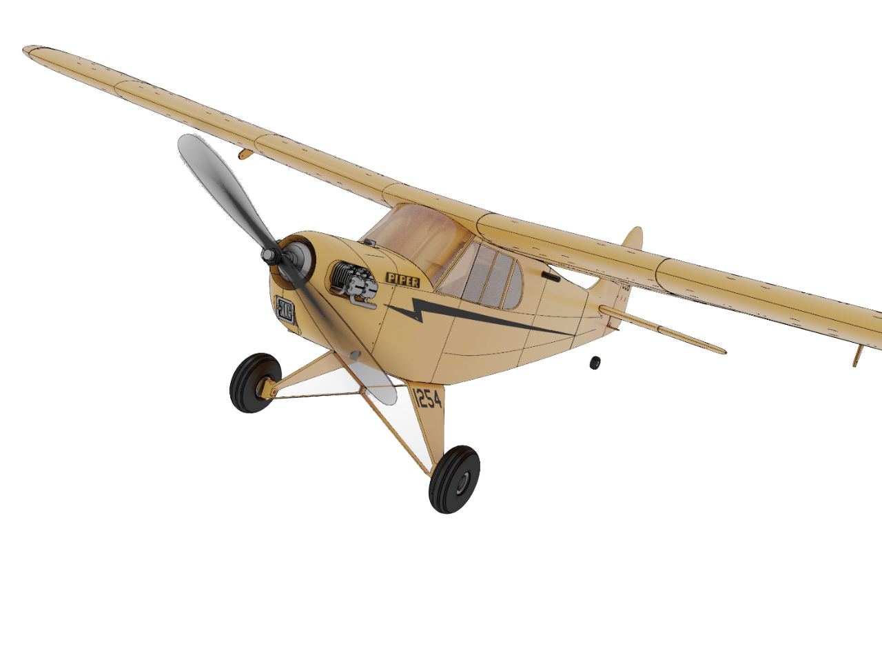 Cover Image for 3D LabPrint Piper Cub RC Aeroplane