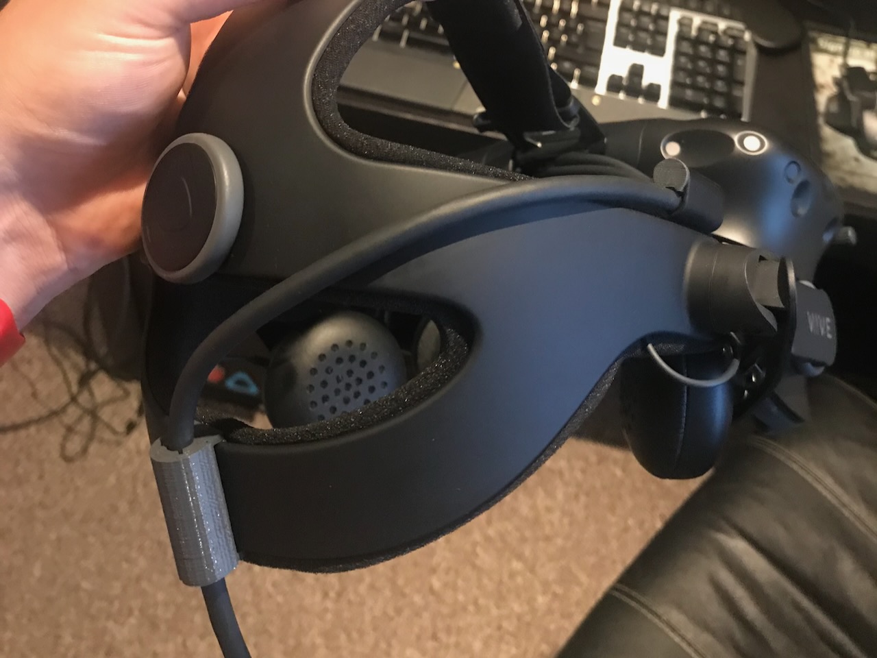 Cable Clips to hold the cable out of the way for the Vive Headset