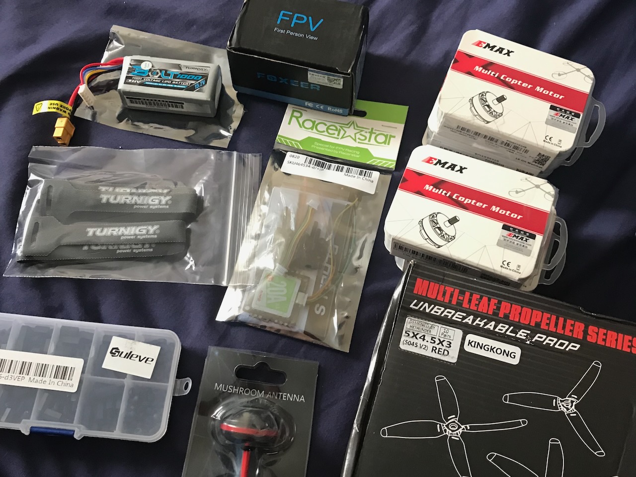 Parts to build a OpenRC FPV Mini Quad