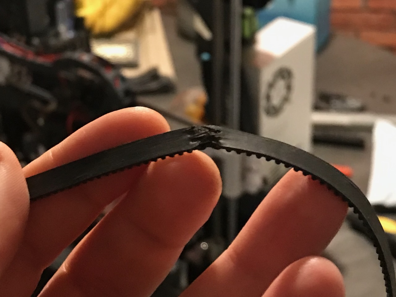 X Axis belt worn through