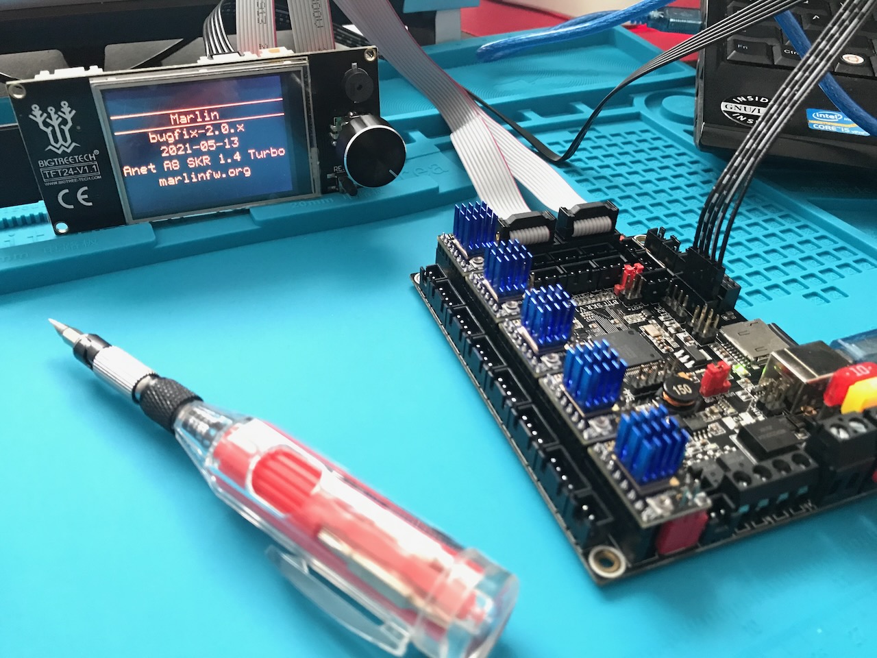 Marlin firmware for the BTT SKR 1.4 on an Anet A8