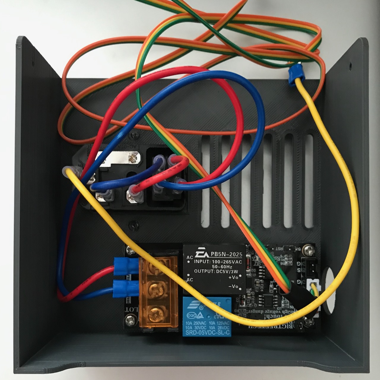 The Relay board installed in the power supply mount