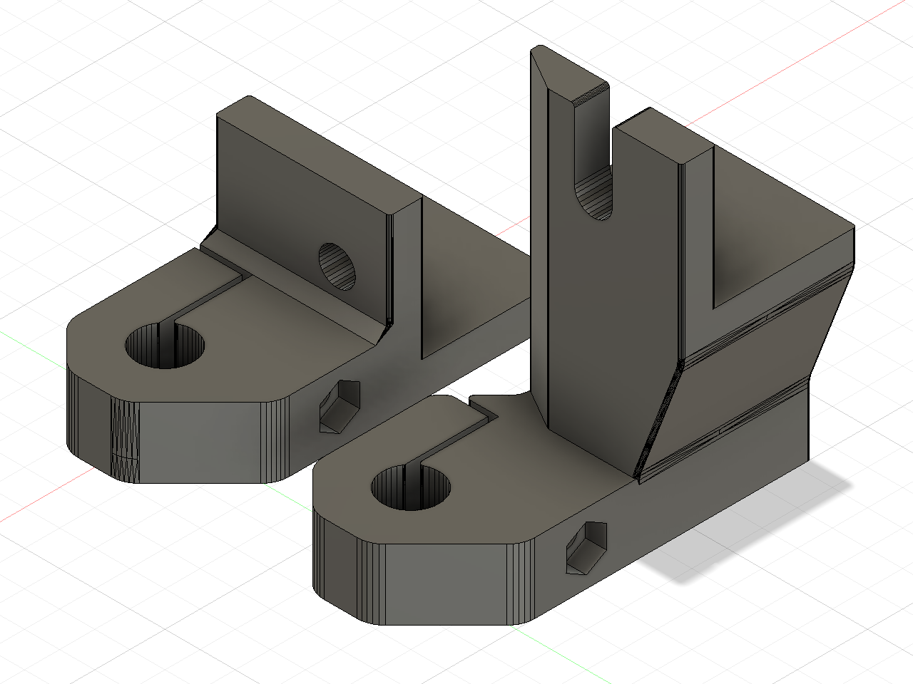 Stock rail arms with added m3 nut traps