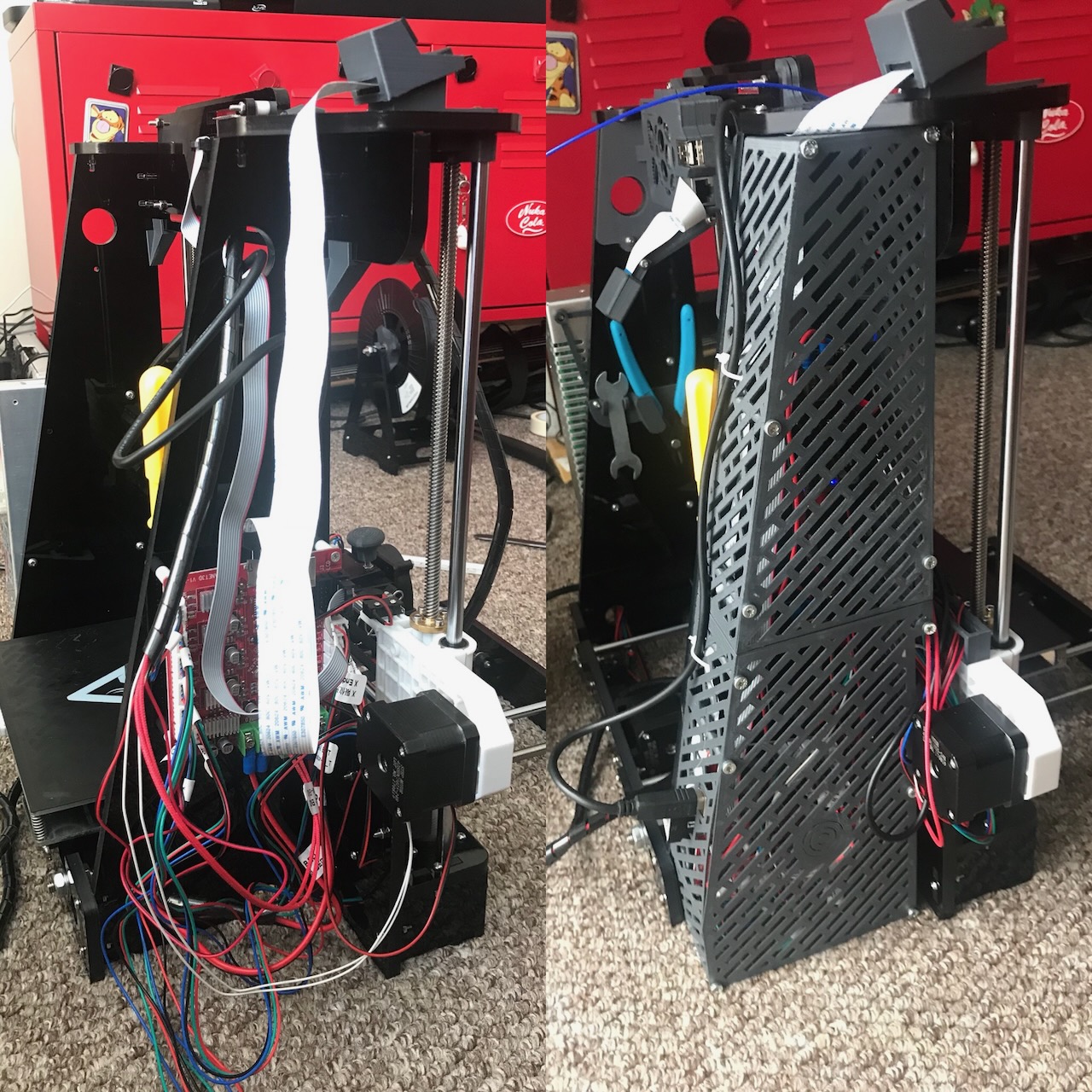 Anet A8 Electronics Case Before and After