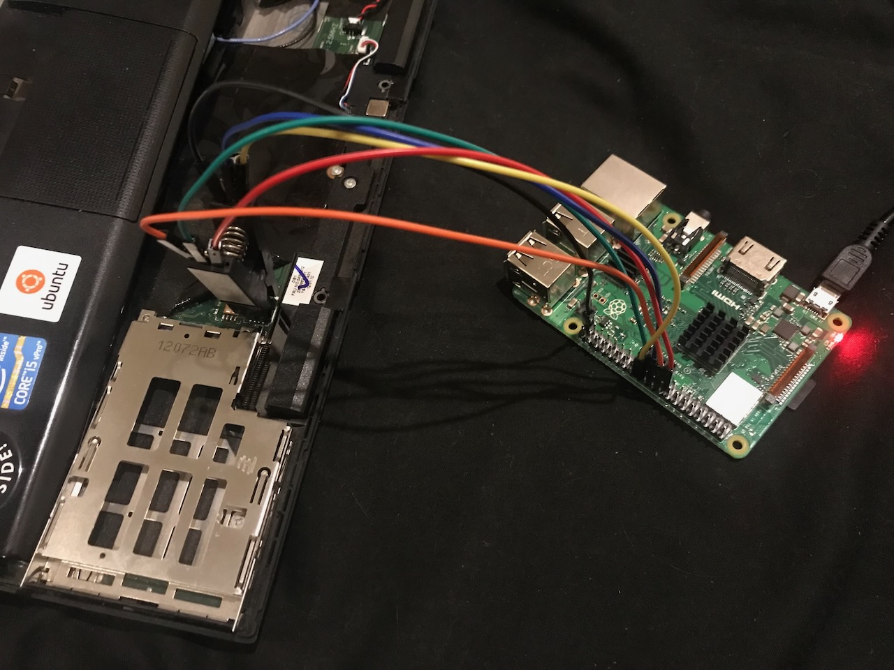 Connecting a Raspberry Pi to Flash the BIOS